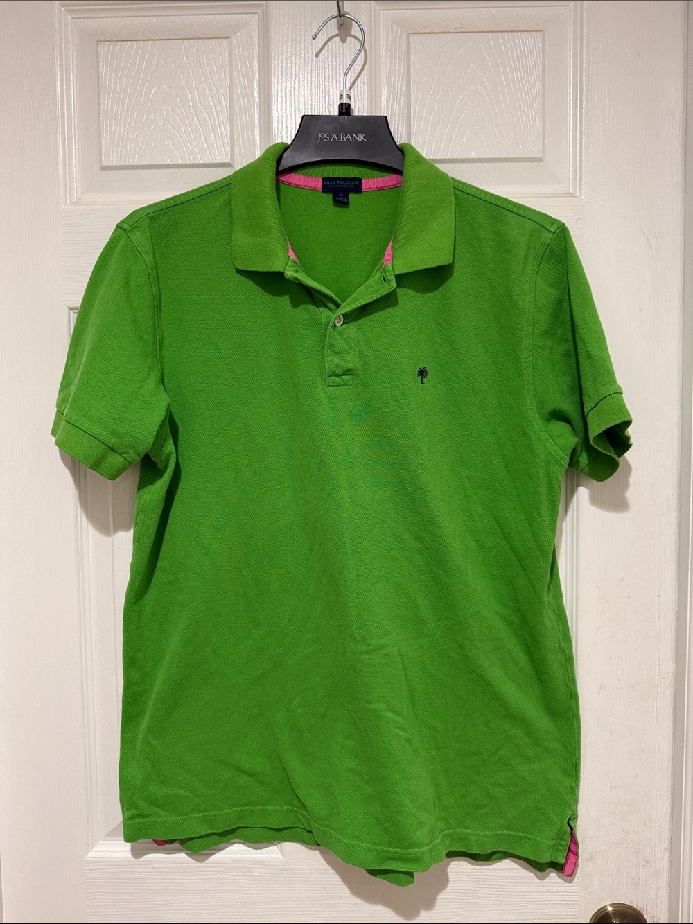 Lilly Pulitzer Green Pique Polo with Contrasting Trim